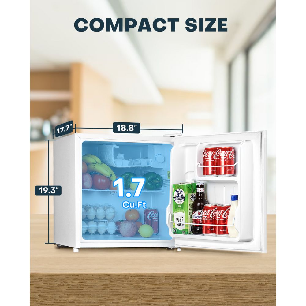 Upstreman 4.0 Cu.Ft. Double Door Refrigerator with Freezer, Mini Fridge for  Office,Dorm, Bedroom,Adjustable Thermostat, Large Capacity,Black-BR401