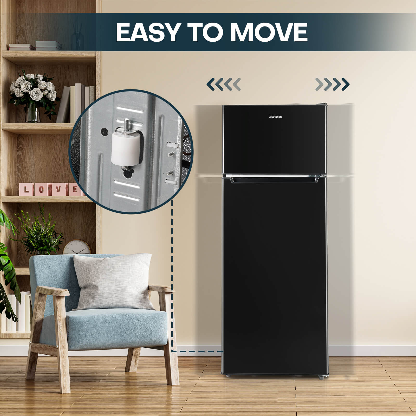 Black apartment deals refrigerator