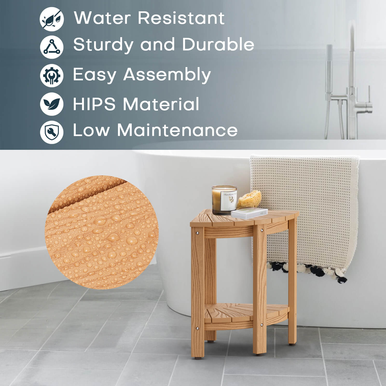 Small corner shower online stool